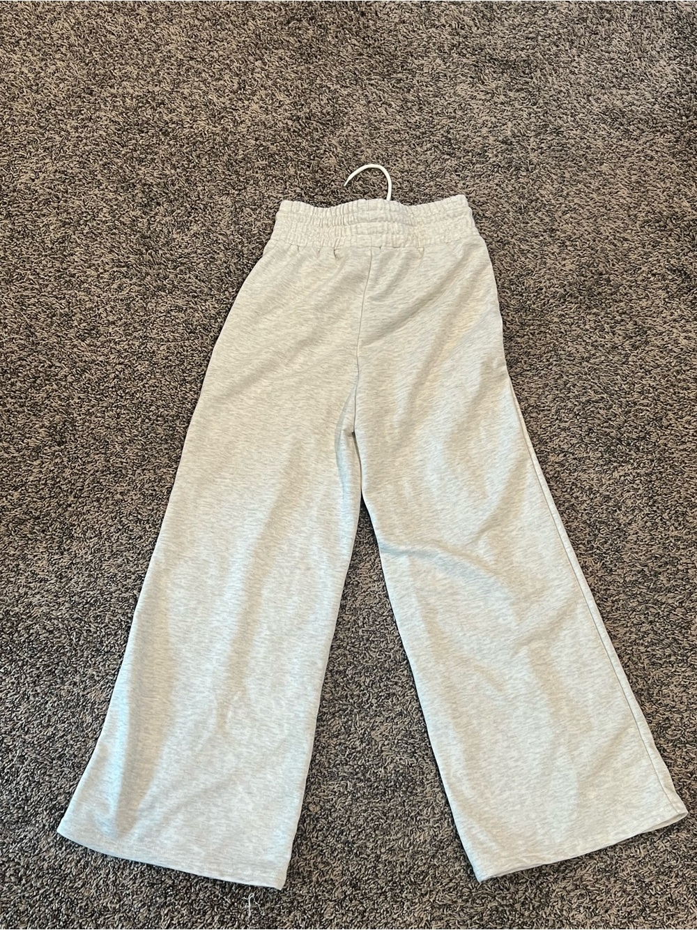 SHEIN EZwear Light Gray Wide Leg Joggers Drawstring Elastic Waist NWT Size M - Picture 4 of 10